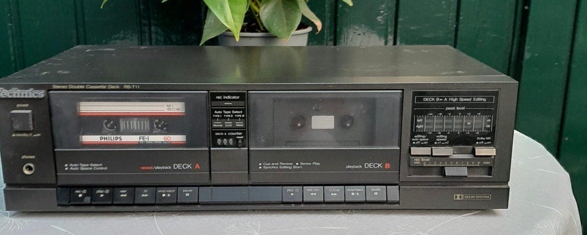 Technics RS-T11 Stereo Dubbel Cassettedeck, Ophalen, Dubbel, Overige merken, Tape counter