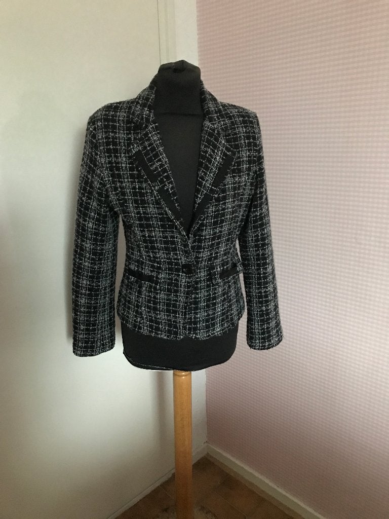 zwart/wit geruit jasje, Maat 38/40 (M), Meerkleurig, Ophalen of Verzenden, Jasje
