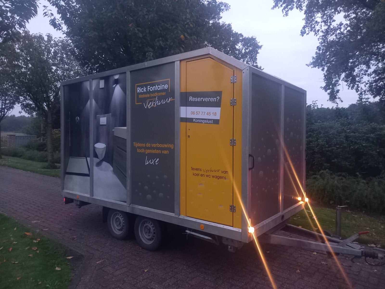 super nette mobiele badkamer, douchewagen te huur!, Ophalen of Verzenden