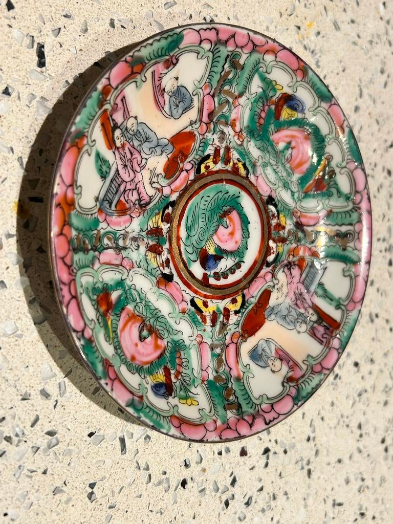 Famille Rose Medallion Schotel - Antiek Porselein 1900-1930, Ophalen of Verzenden
