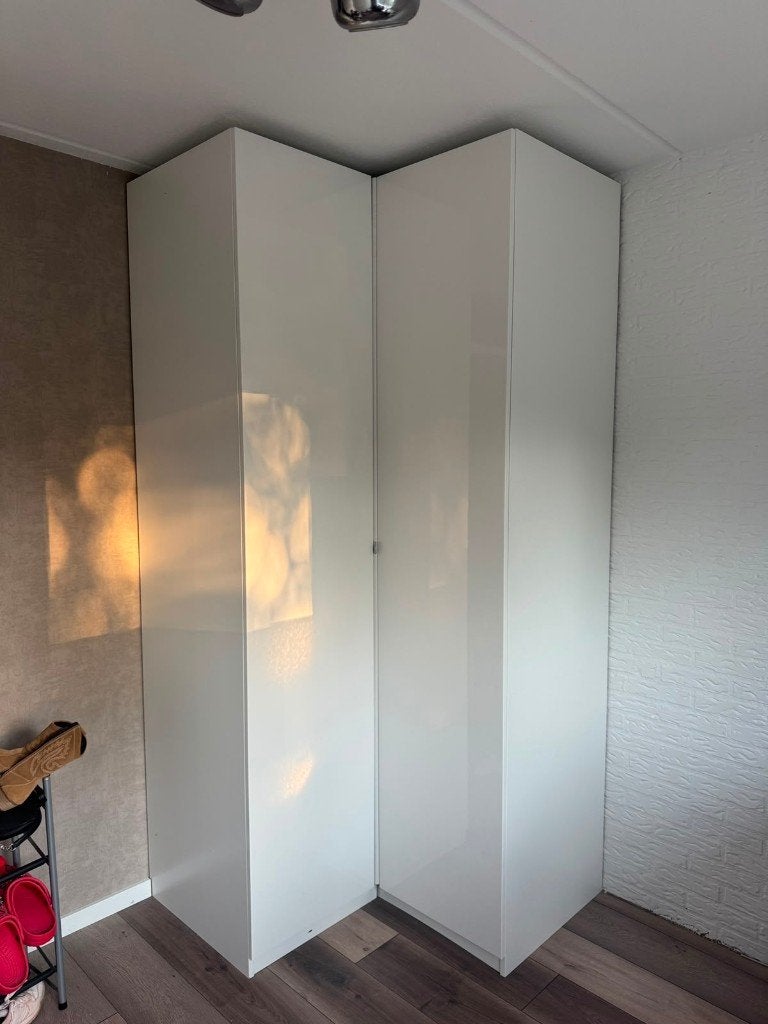 IKEA PAX hoekkast wit, 236 cm hoog, compleet, Overige materialen, 100 tot 150 cm, 200 cm of meer, Zo goed als nieuw