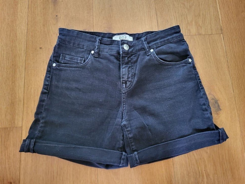 COJ Zwarte Denim jeans Short - Maat 36 (S), Kort, COJ, Zwart, Ophalen of Verzenden