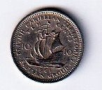 10  cent  1961  East Carribian Territoris. km. 5 ( 0,40 ), Postzegels en Munten, Munten | Amerika, Ophalen of Verzenden, Noord-Amerika