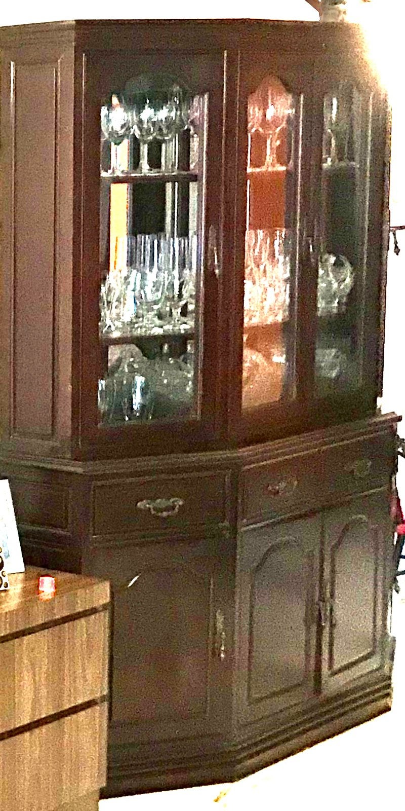 Vitrine kast, Huis en Inrichting, Ophalen, 200 cm of meer, 150 tot 200 cm, Zo goed als nieuw