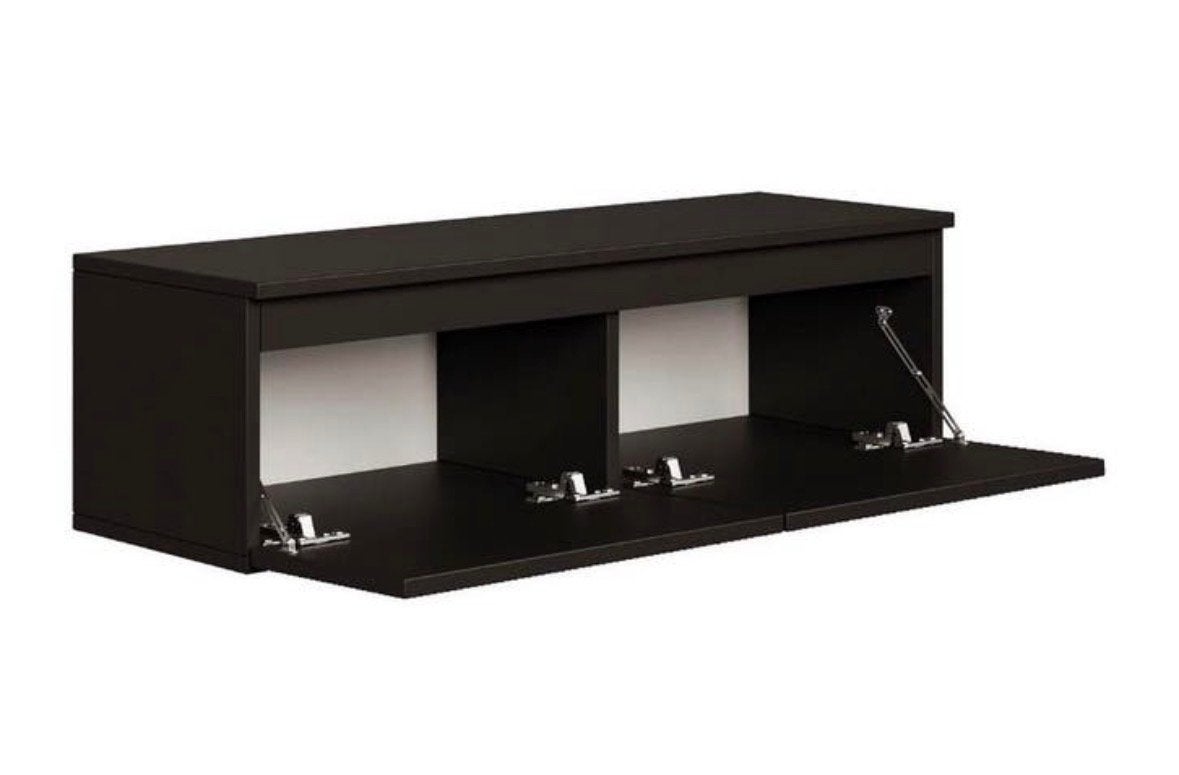 Hangkast TV-meubel zwart 100 cm met 2 deuren, Zo goed als nieuw, Minder dan 100 cm, 25 tot 50 cm, Overige houtsoorten