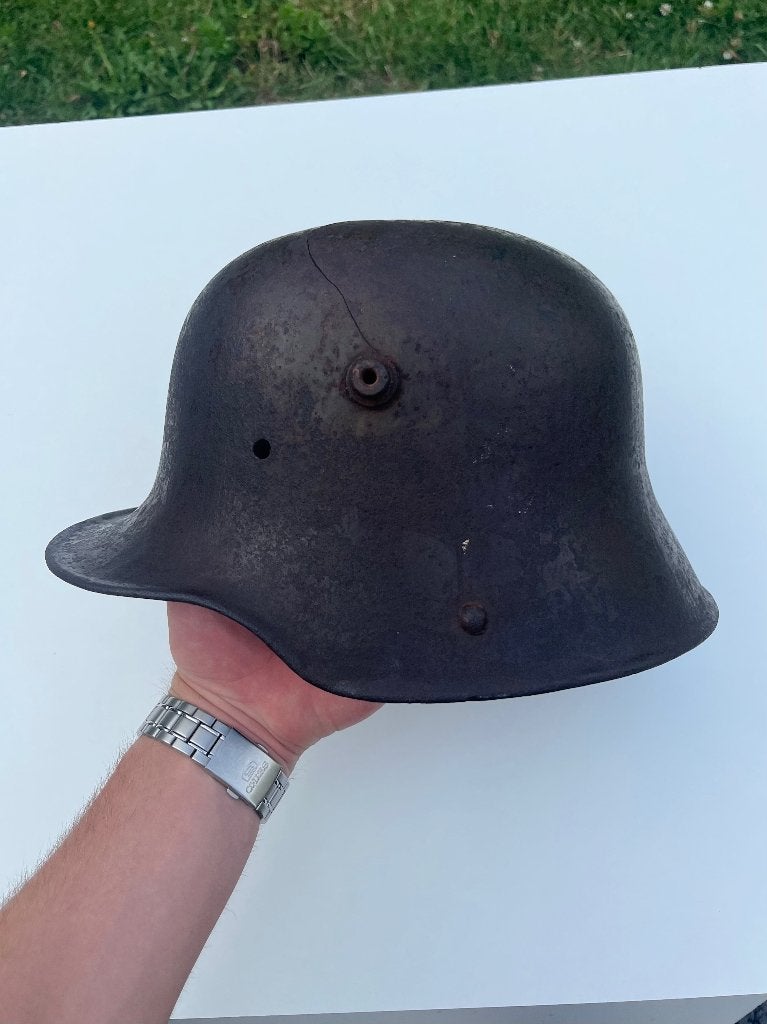 Duitse M16 WO1 helm, Verzamelen, Ophalen of Verzenden, Duitsland, Helm of Baret