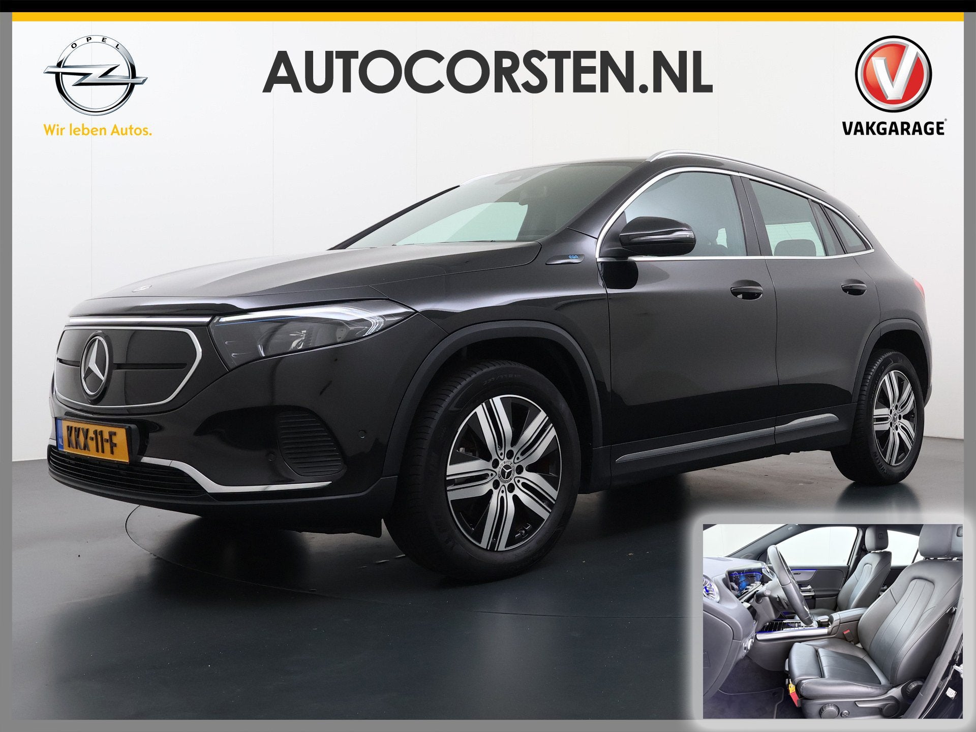 Mercedes-Benz EQA 250 69kWh SOH 97% Leer- Comfortstoel+Verwa, 1940 kg, Gebruikt, 190 pk, Leder