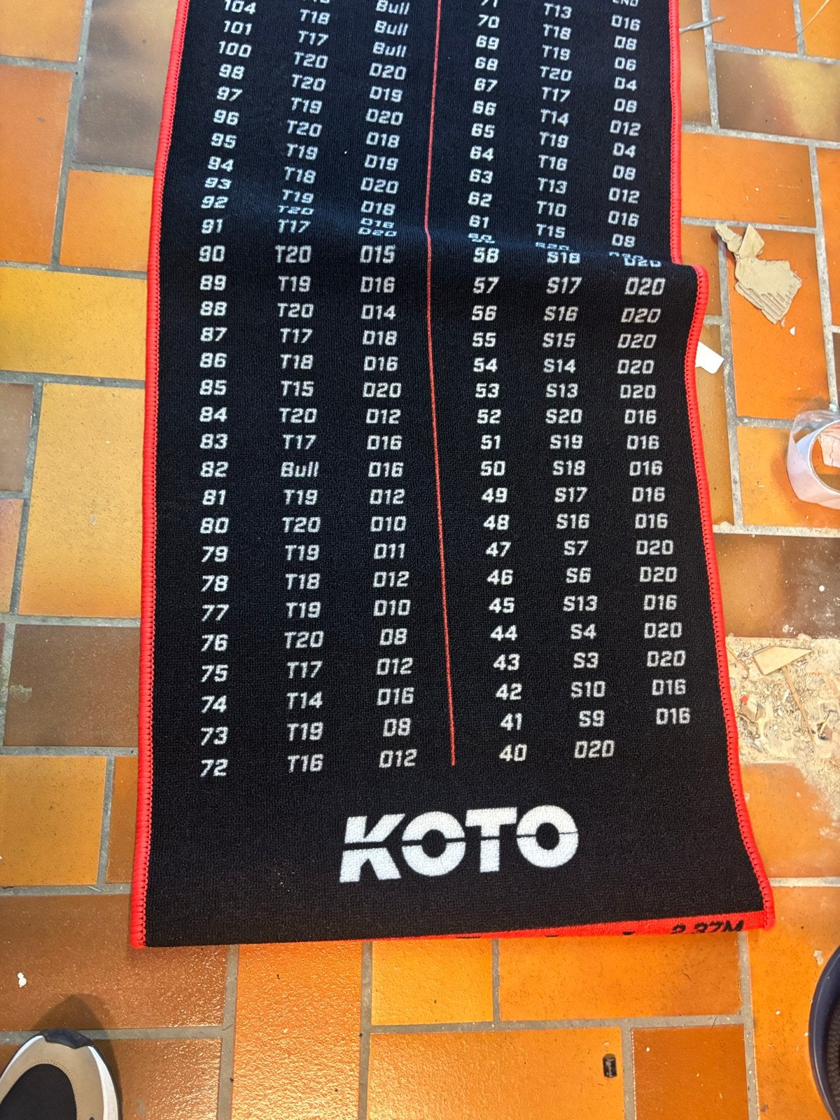Koto Dart Checkout Mat - Handige Scorehulp voor Darten nieuw, Ophalen of Verzenden, Gebruikt, Overige typen