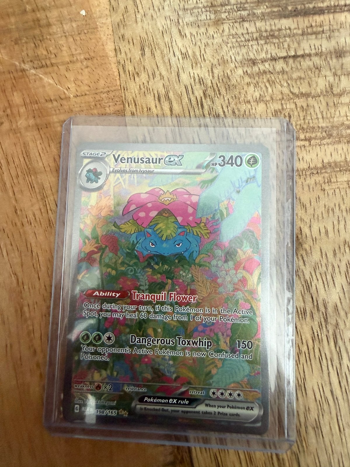 Venusaur ex 198/165 Pokémon kaart, Hobby en Vrije tijd, Verzamelkaartspellen | Pokémon, Ophalen of Verzenden, Zo goed als nieuw
