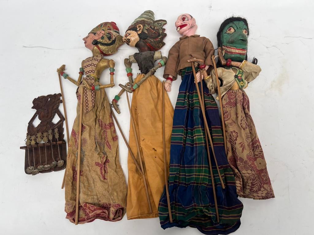 Antiek Wayang Golek poppen Nederlands-Indië ZELDZAAM, Ophalen of Verzenden, Gebruikt, Pop