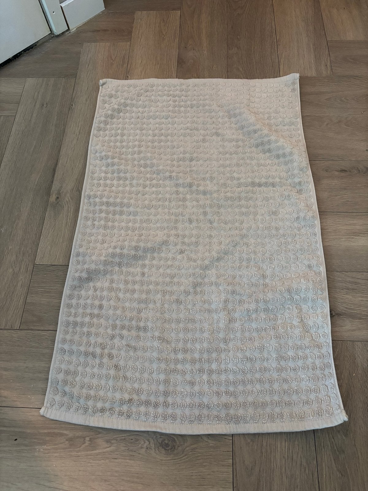 Lichtgrijze badmat met patroon, IKEA, Gebruikt, Beige, Ophalen of Verzenden