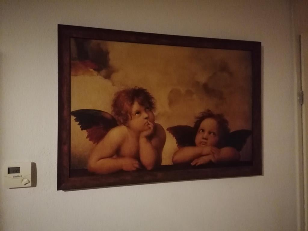 Schilderij engeltjes, Ophalen