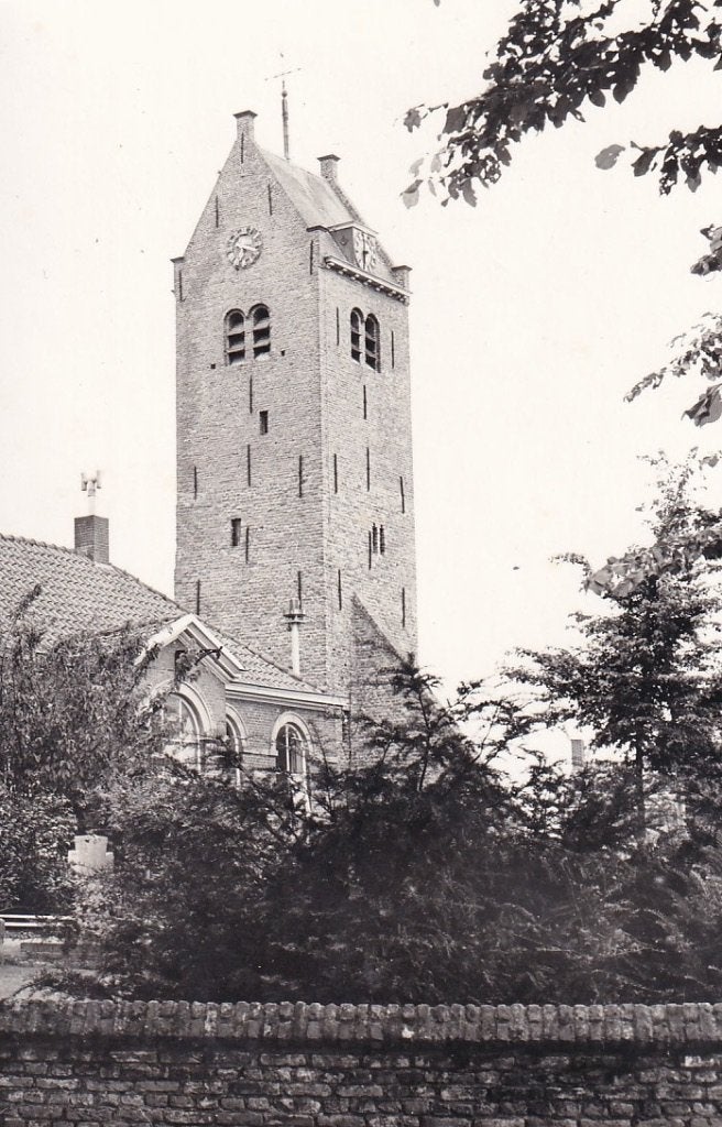 754S fotokaart Oosterland, Jodocuskerk, Ophalen of Verzenden, 1920 tot 1940, Ongelopen, Zeeland