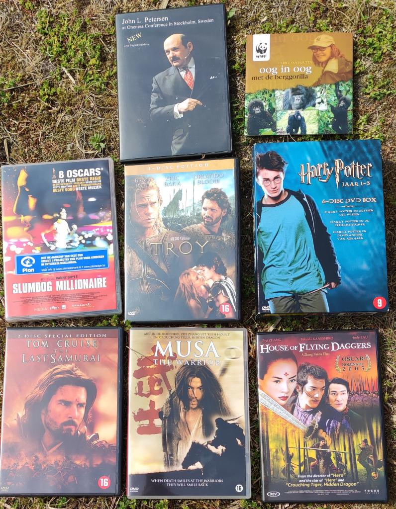 diverse dvd's: Harry Potter, Tom Cruise, Brat Pitt, e.v.a., Cd's en Dvd's, Vanaf 12 jaar, Ophalen of Verzenden, Zo goed als nieuw