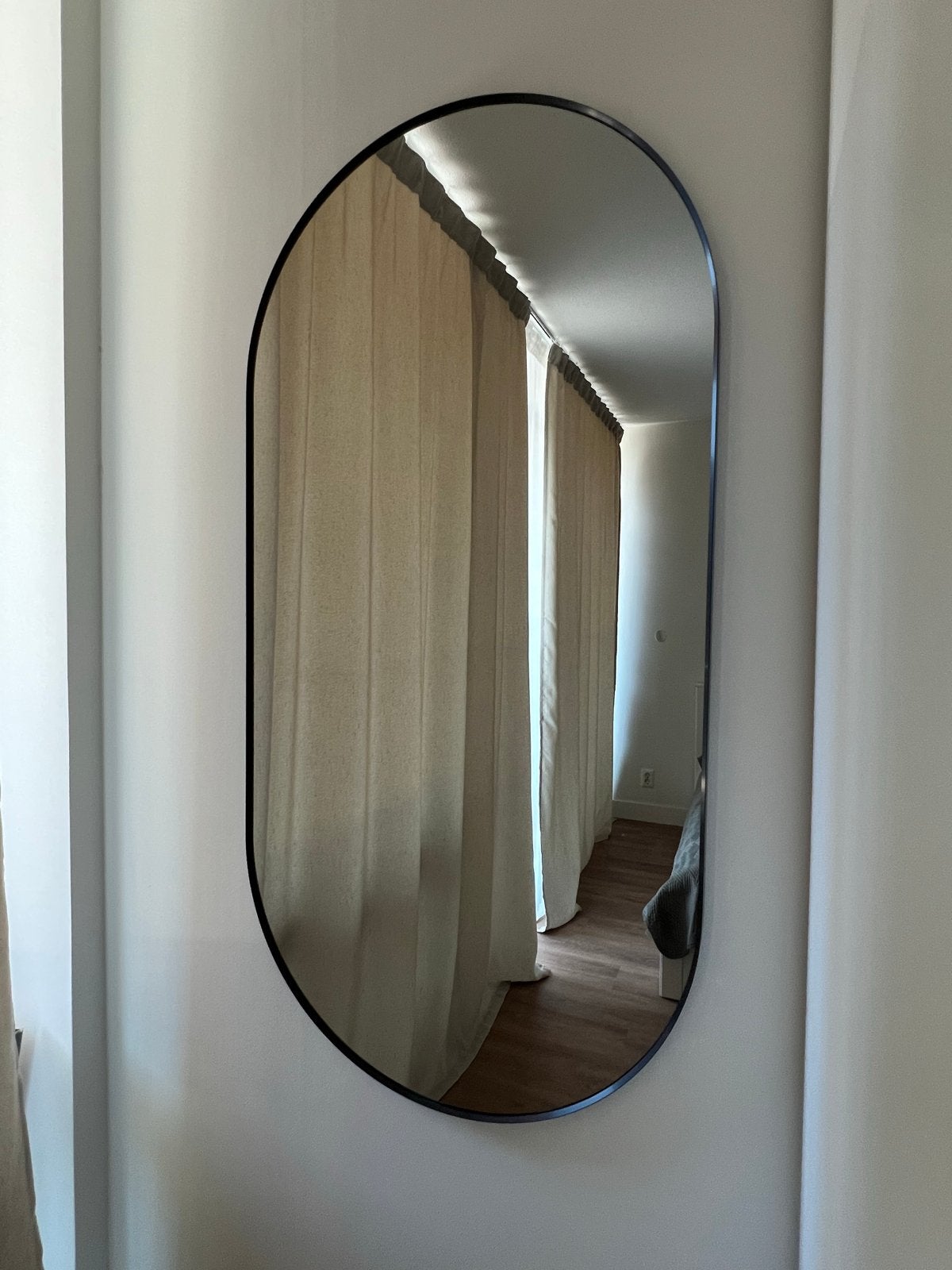 Mirror, Ophalen, 100 tot 150 cm, Zo goed als nieuw, Ovaal