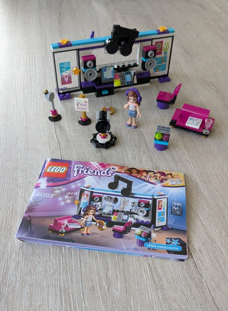 Lego Friens nr. 41103: Popster opname studio met handleiding, Lego, Ophalen of Verzenden, Zo goed als nieuw, Complete set