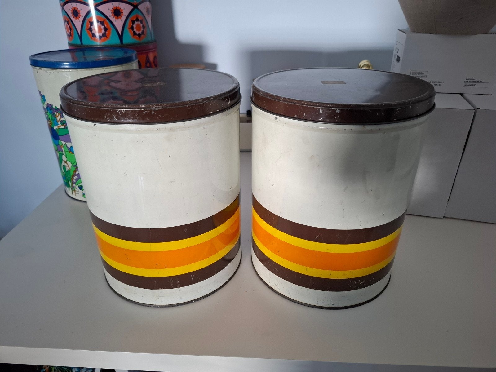 Vintage Impala Bewaarblikken - Brabantia/Tomado Stijl, Ophalen of Verzenden, Gebruikt, Overige, Overige merken
