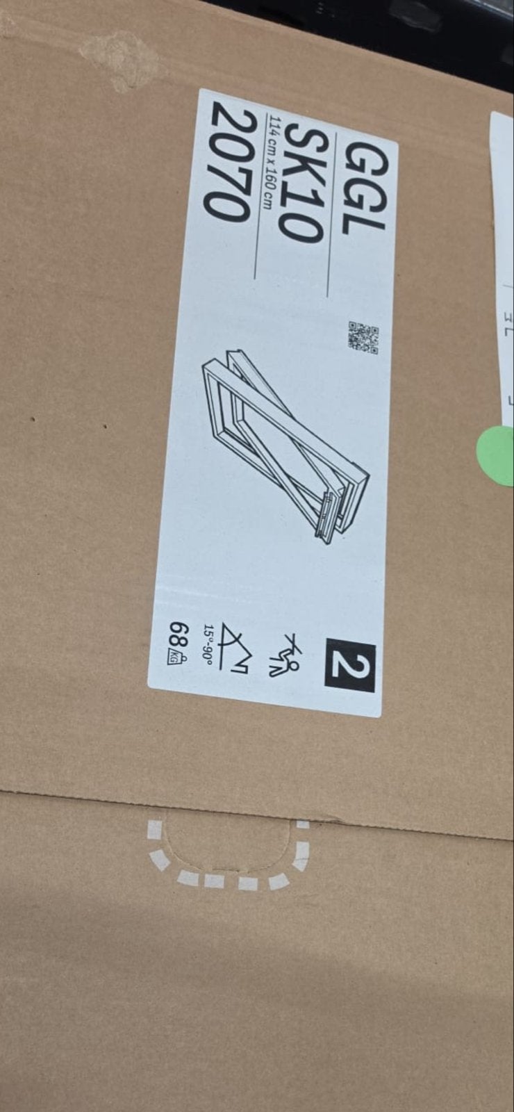 Velux GGL SK10 Dakraam 114x160 cm - Nieuw in doos, Doe-het-zelf en Verbouw, Glas en Ramen, Ophalen, 80 tot 120 cm, Nieuw, 160 cm of meer