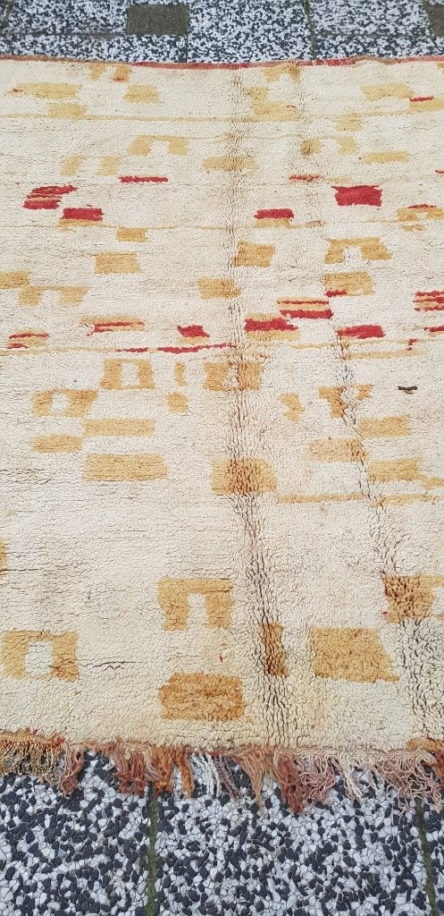 Handgeknoopt Berber kleed wol 199x165cm, 150 tot 200 cm, 200 cm of meer, Ophalen of Verzenden, Zo goed als nieuw