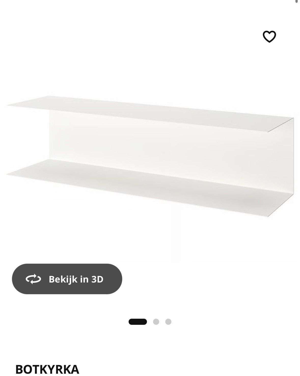 IKEA BOTKYRKA Wandplank wit 80x20 cm, Ophalen of Verzenden, Zo goed als nieuw