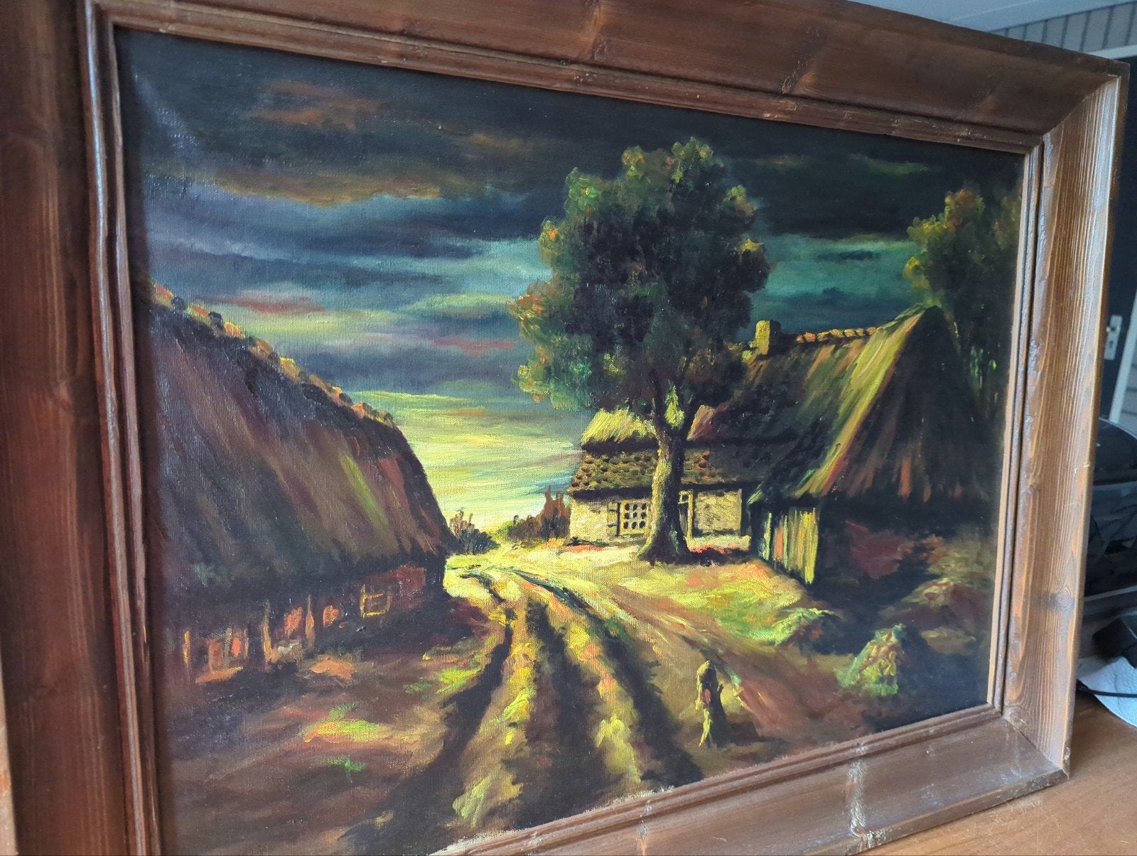 Schilderij boerderij In Gerwen van Bert Sanders, Ophalen
