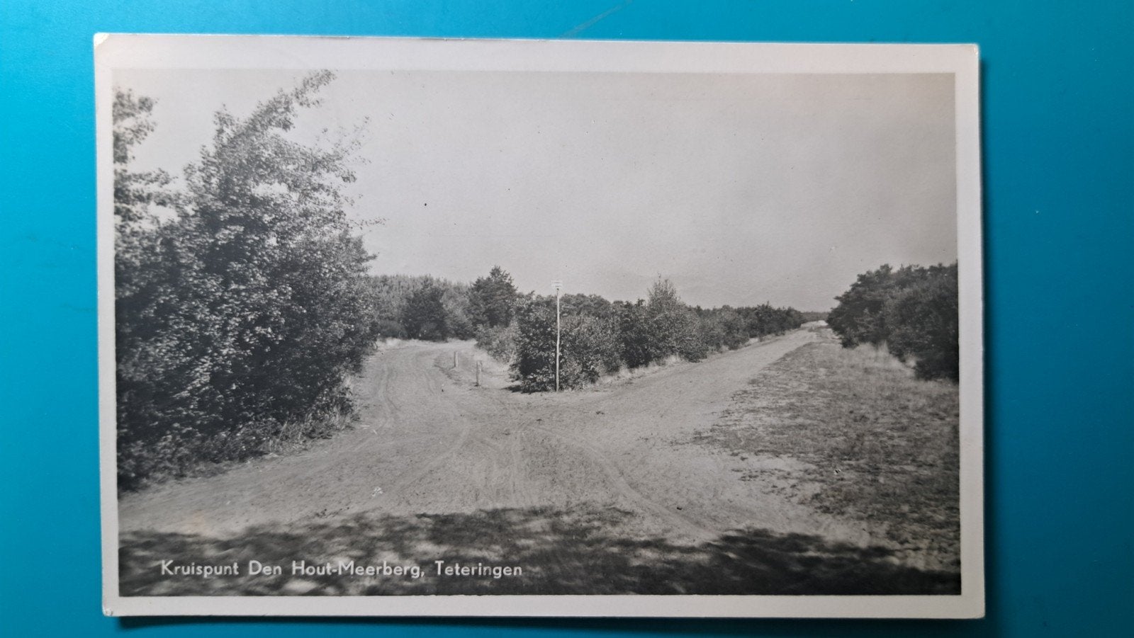 Teteringen kruispunt Den Hout Meerberg 1949, Verzenden, 1940 tot 1960, Gelopen, Noord-Brabant