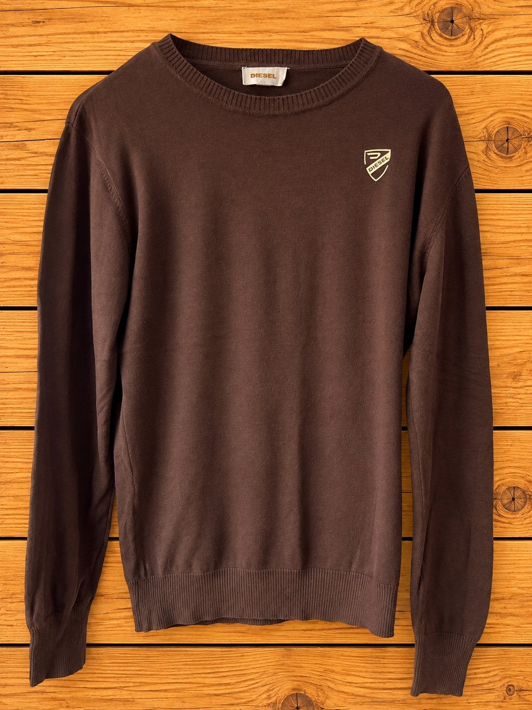 Diesel heren trui bruin logo vintage casual knitwear maat L, Kleding | Heren, Ophalen of Verzenden, Gedragen, Maat 52/54 (L), Bruin
