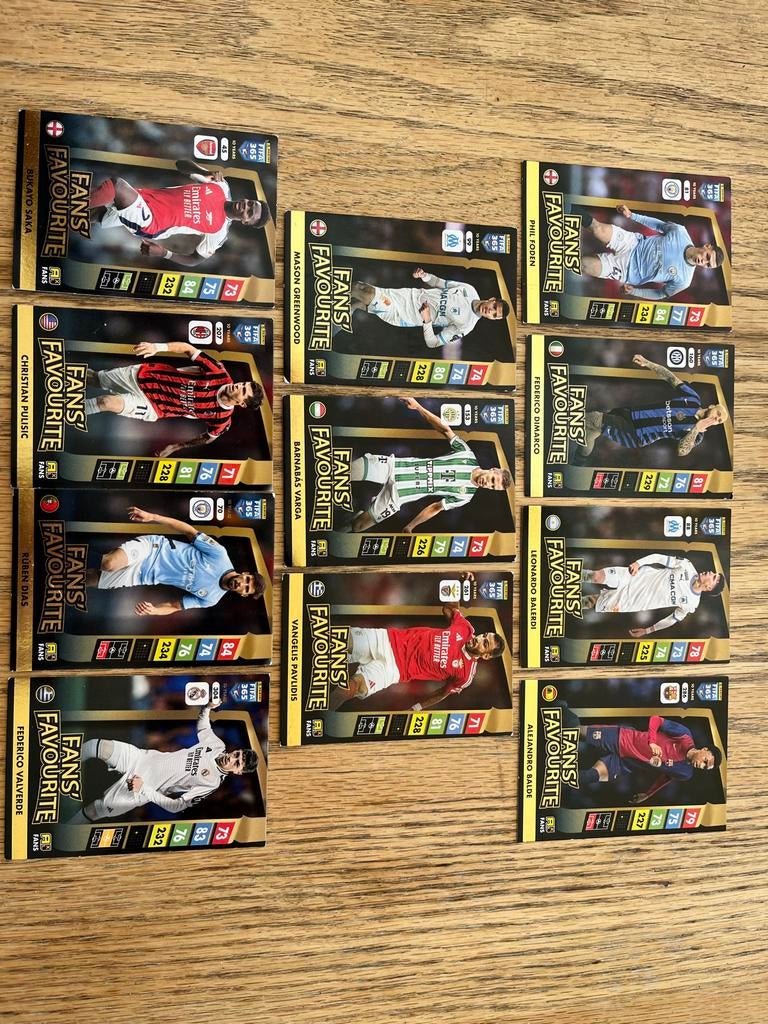 Panini FIFA 365 Adrenalyn 2025 Fan’s Favourite kaarten (11 s, Ophalen of Verzenden, Zo goed als nieuw, Overige sporten, Spelerskaart