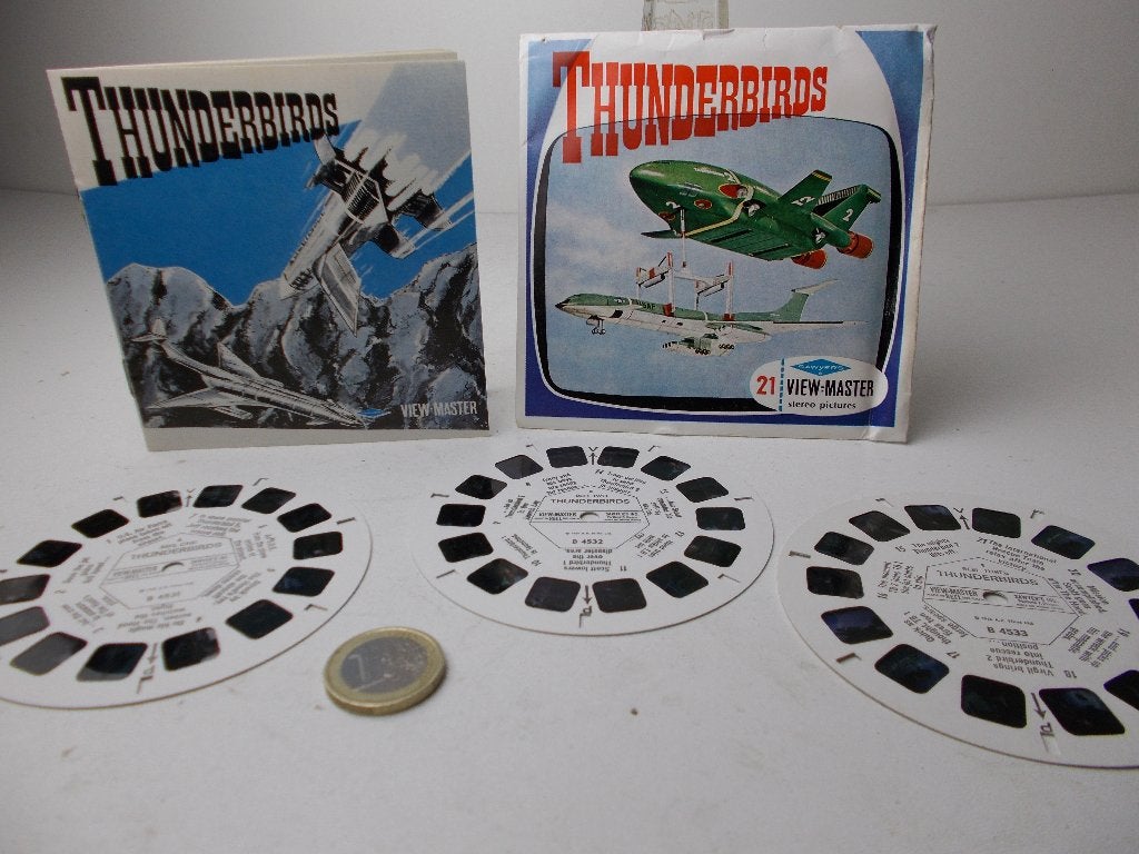1966 VIEWMASTER THUNDERBIRDS 3 REELS (ENGELS!) + BOEKJE!
