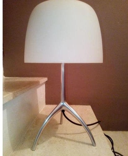 Foscarini Lumière Grande design lamp matte kap  amber of wit, Ophalen, Zo goed als nieuw, Minder dan 50 cm