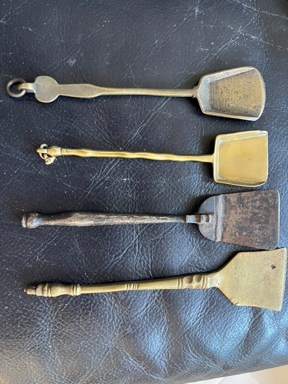 4 antieke schuifjes, bestek, Ophalen of Verzenden