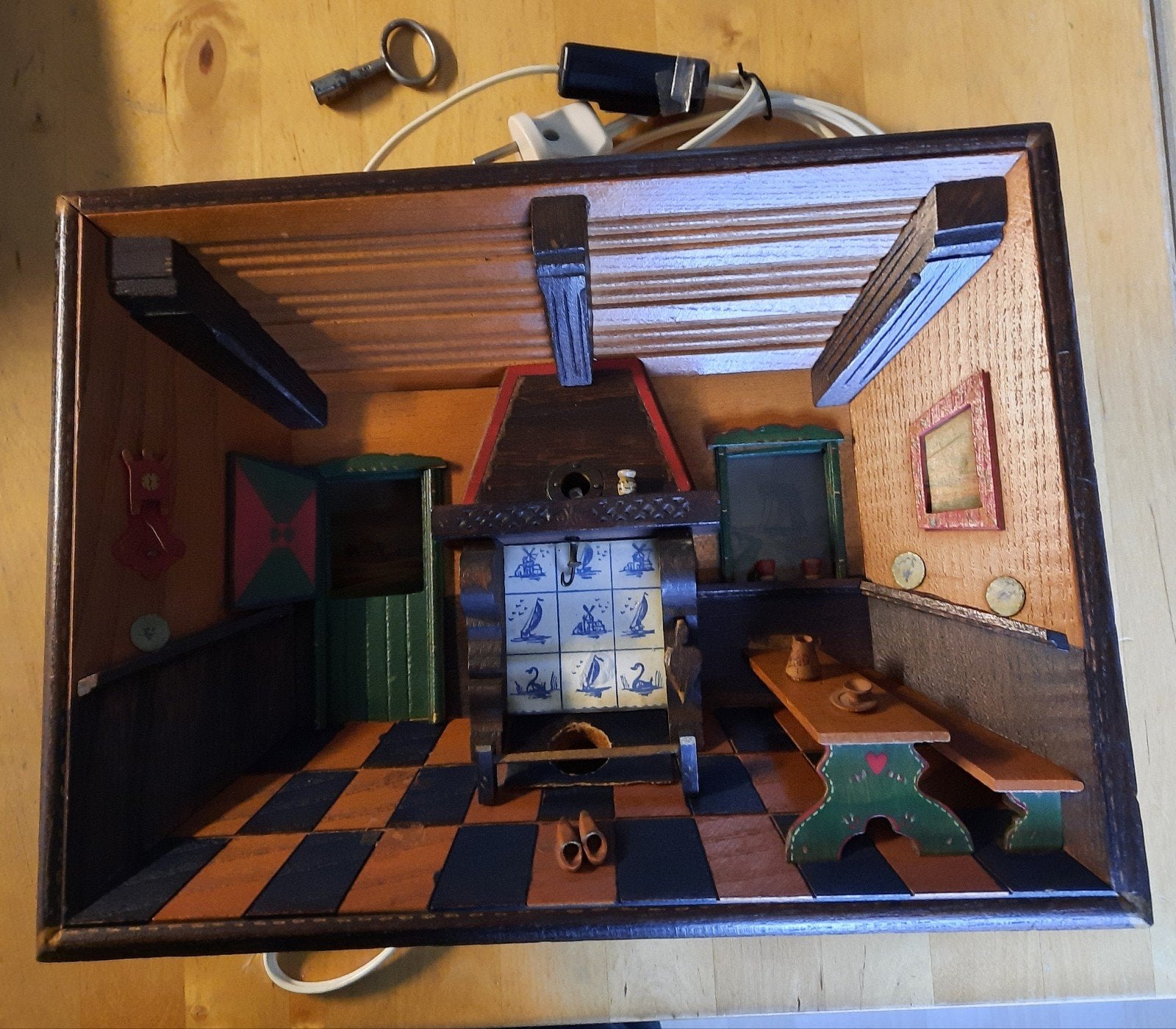 Oude Diorama met verlichting en muziek, Ophalen of Verzenden, Gebruikt