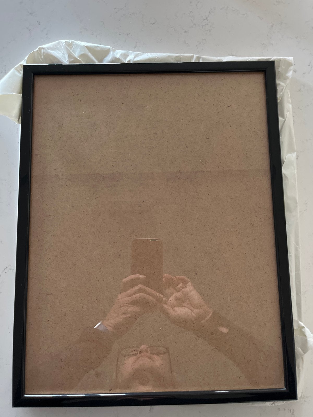 3x Zwarte Fotolijsten 40x31.5 cm (buitenmaat), Ophalen, Kunststof, Gebruikt, Fotolijst