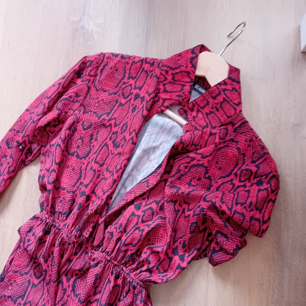 Jurkje Panter print rood midi dames jurk maat m nieuw, Kleding | Dames, Maat 38/40 (M), Nieuw, Ophalen of Verzenden, Rood