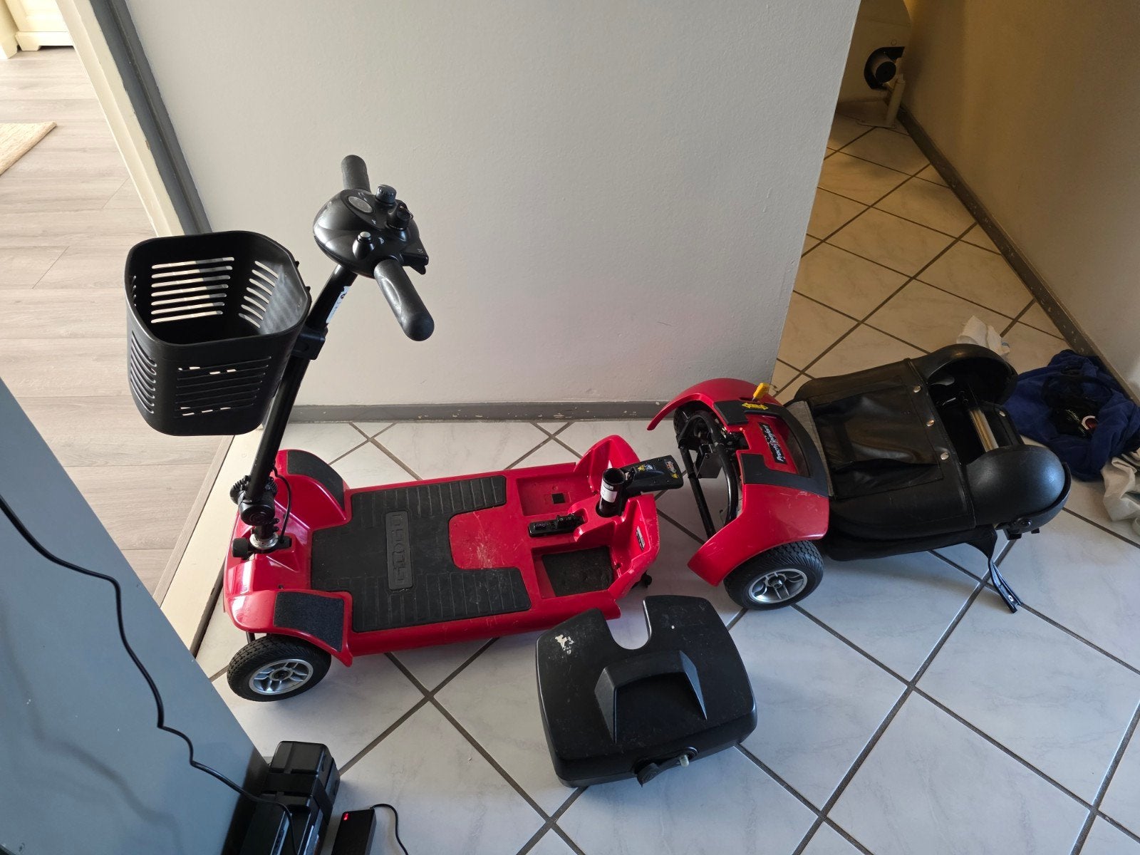 Scootmobiel opvouwbaar voor in de auto, Ophalen