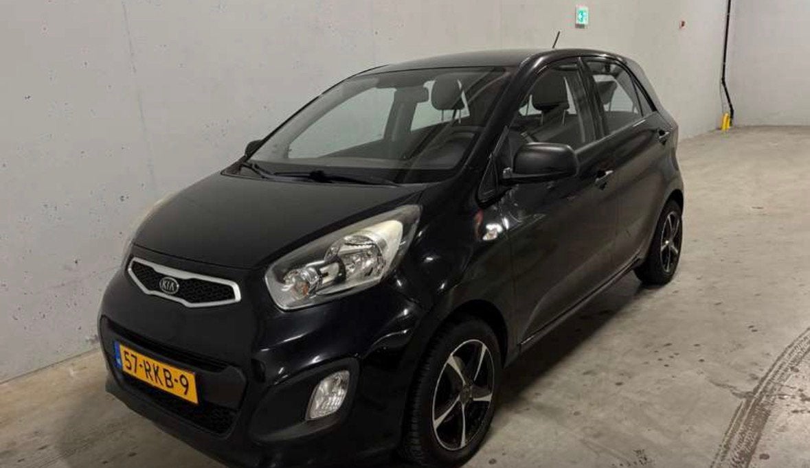 Kia Picanto 1.0 Cvvt 5-DRS 2011 Zwart, Auto's, Voorwielaandrijving, 400 kg, Zwart, Origineel Nederlands