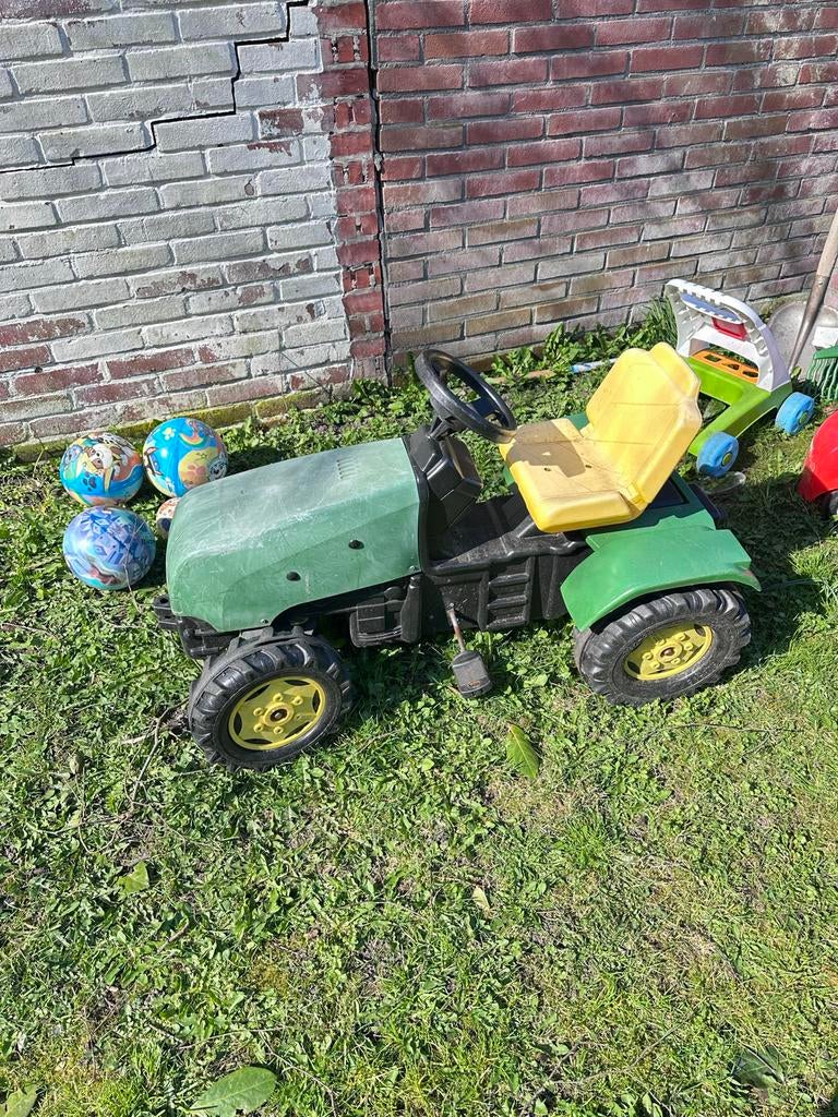 Groene traptractor voor kinderen, Ophalen of Verzenden, Gebruikt, Trapvoertuig