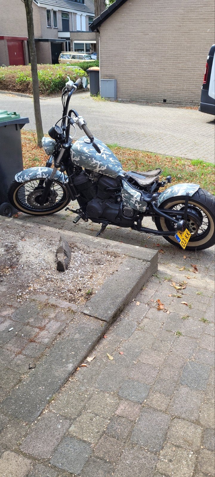 Unieke Honda VL600 Shadow Chopper - Camo Custom, Motoren, Motoren | Honda, Particulier