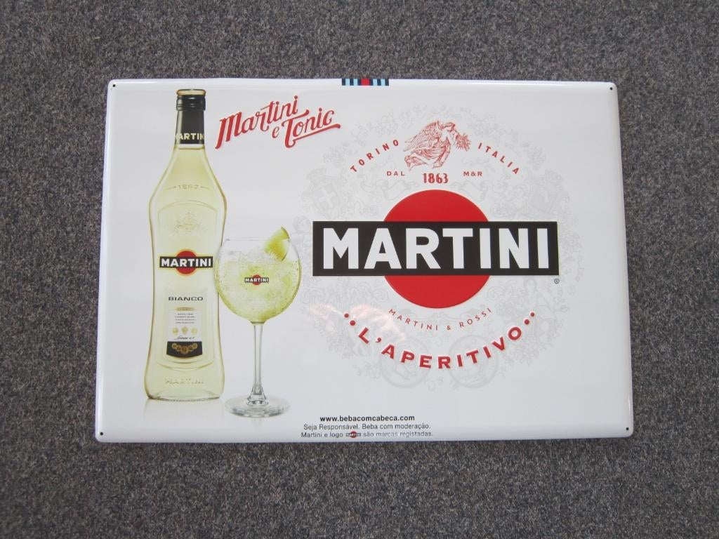 MARTINI BLIKKEN RECLAMEBORD, Verzamelen, Ophalen, Zo goed als nieuw, Reclamebord