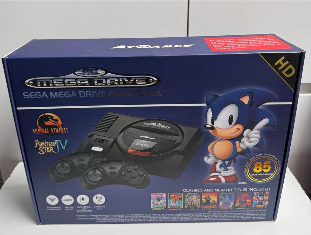 Sega Mega Drive Flashback HD Console met 85 ingebouwde games, Spelcomputers en Games, Spelcomputers | Sega, Met games, Mega Drive