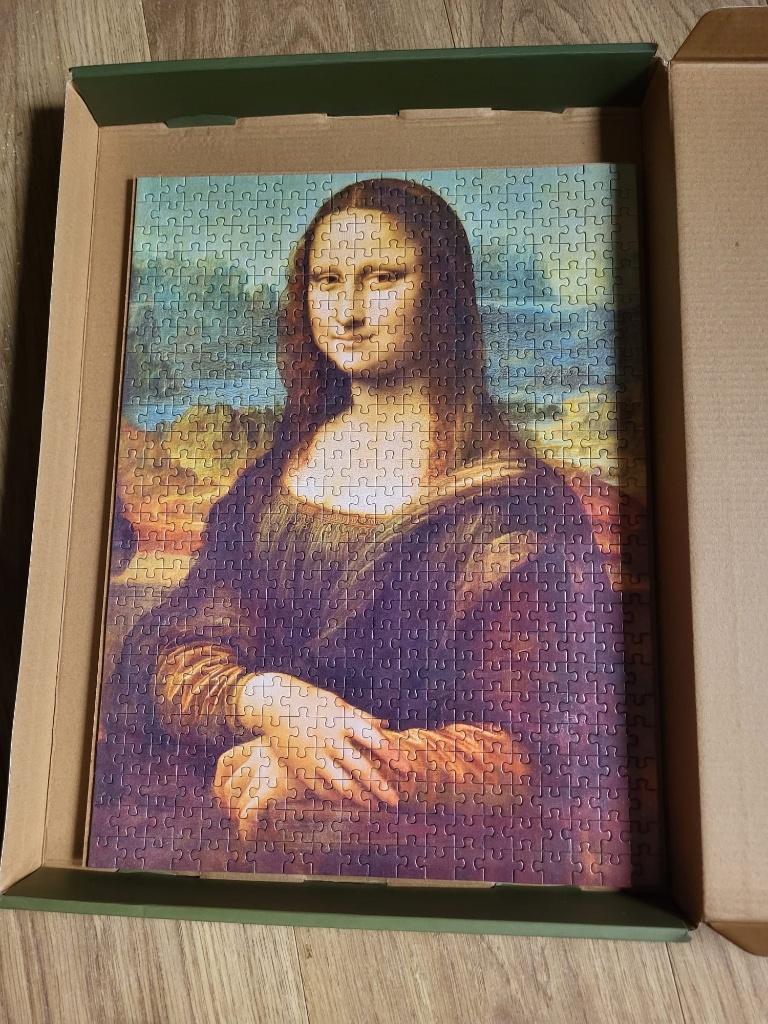 2x frame legpuzzel 500 stukjes, Mona Lisa & Nachtwacht, Ophalen, 500 t/m 1500 stukjes, Gebruikt, Legpuzzel