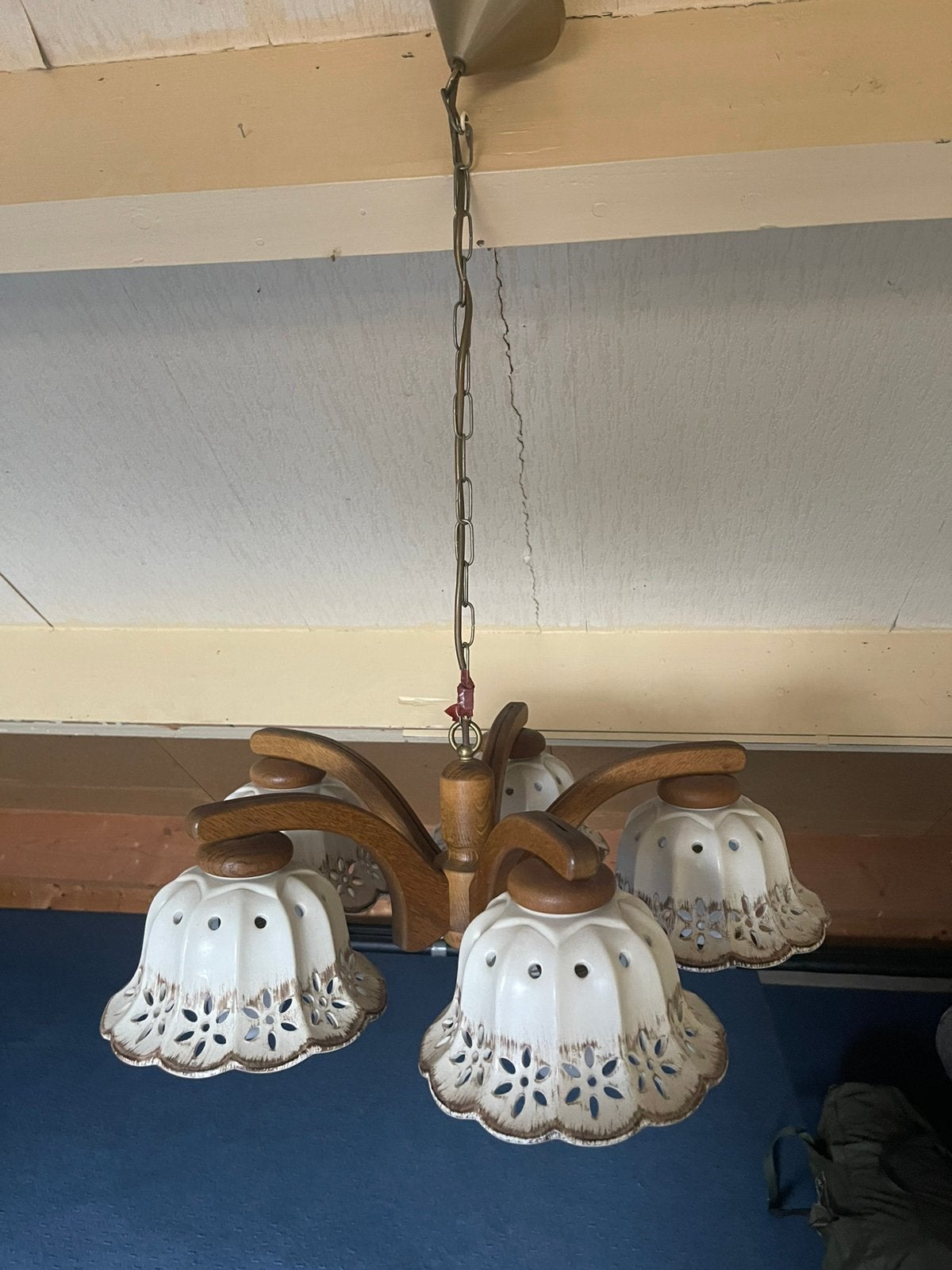 jaren 60  hanglamp    doorsnee 60 cm, Ophalen, Zo goed als nieuw
