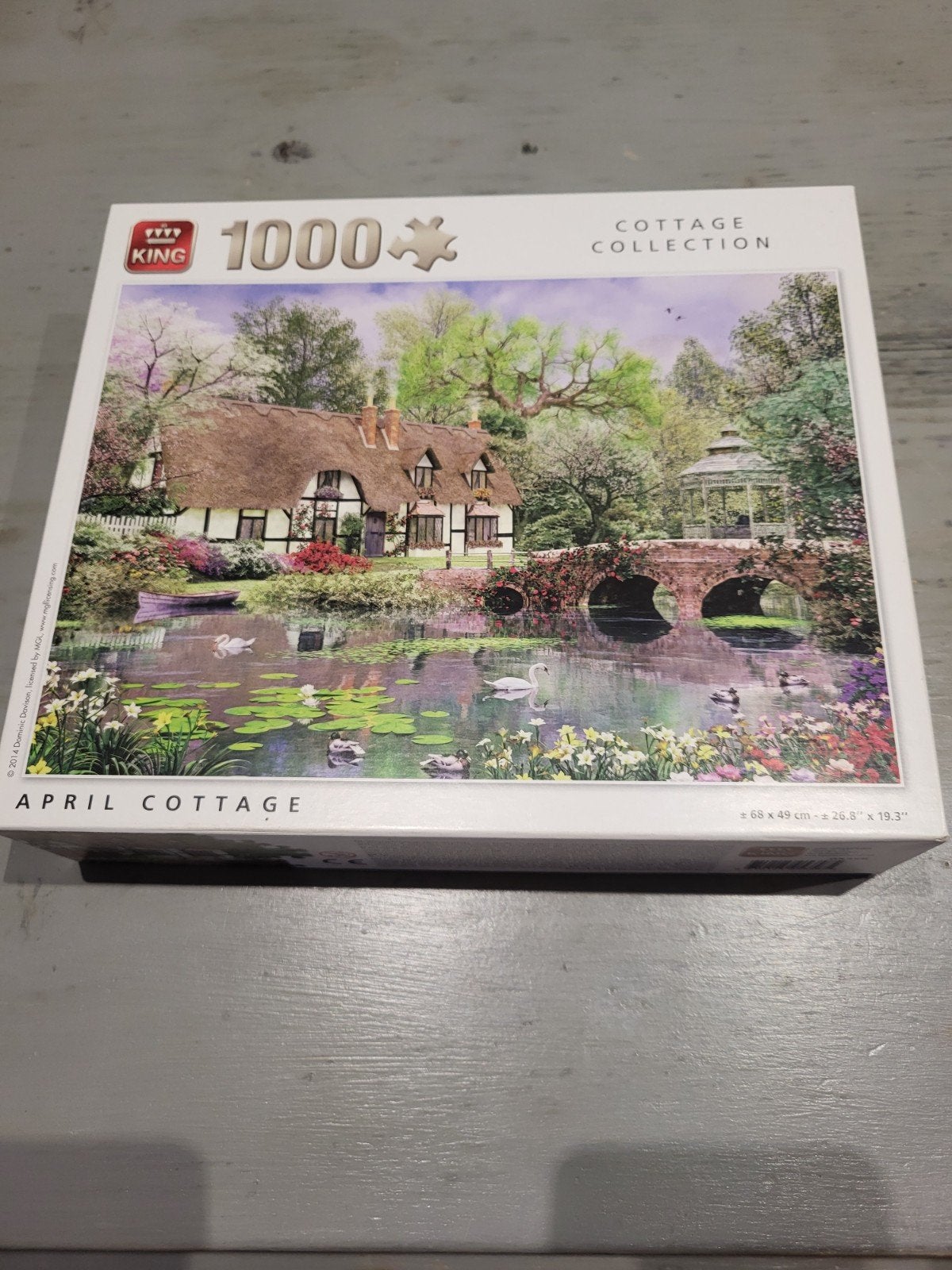 April Cottage, puzzel 1000st, Hobby en Vrije tijd, Ophalen of Verzenden, 500 t/m 1500 stukjes, Zo goed als nieuw, Legpuzzel