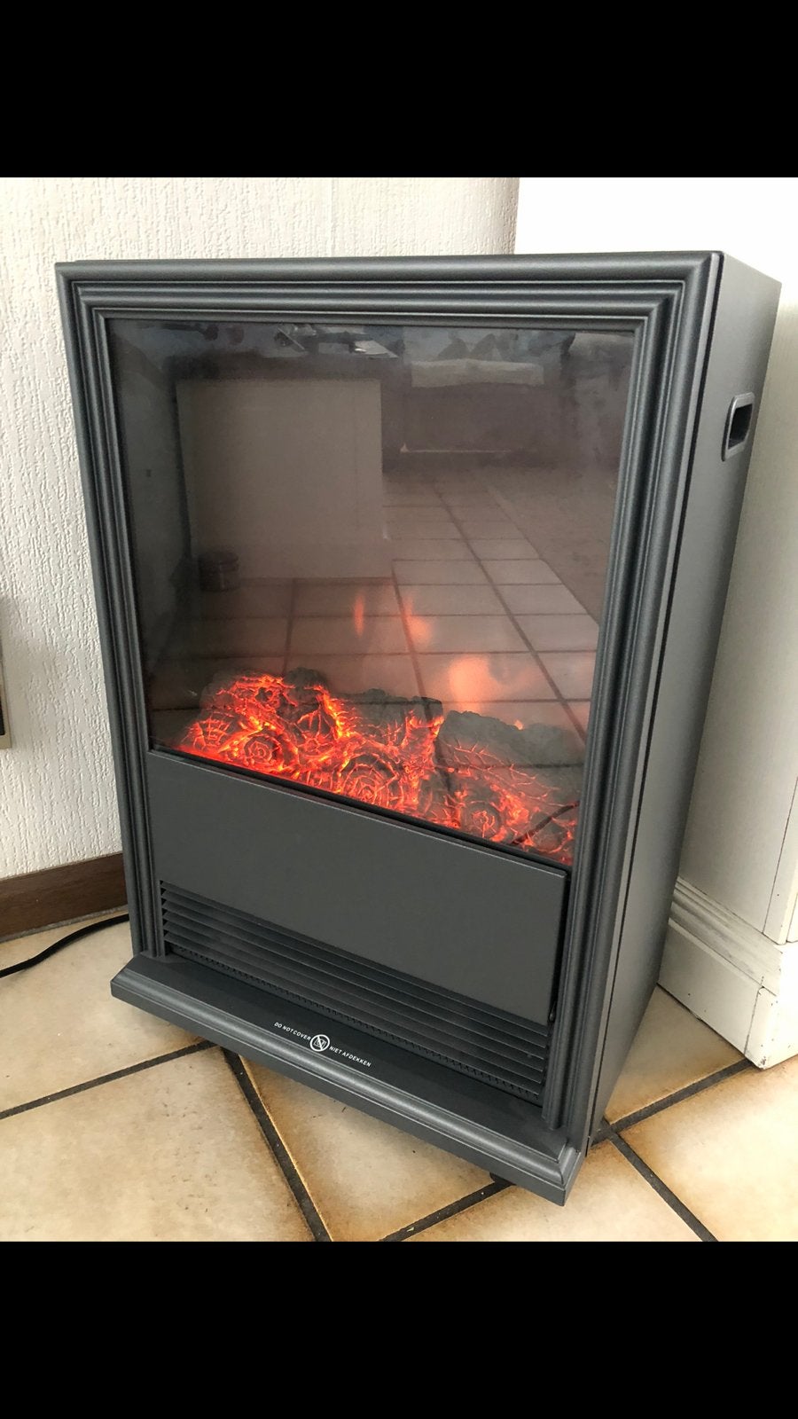 Nieuw elektrische kachel EUROM van 2000 watt., Ophalen, Zo goed als nieuw, Vrijstaande haard, Elektrische haard