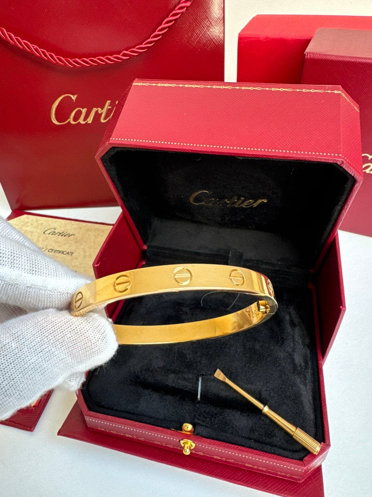Mooie Cartier LOVE Armband (Goud) – Complete Set!, Ophalen of Verzenden, Zo goed als nieuw, Goud