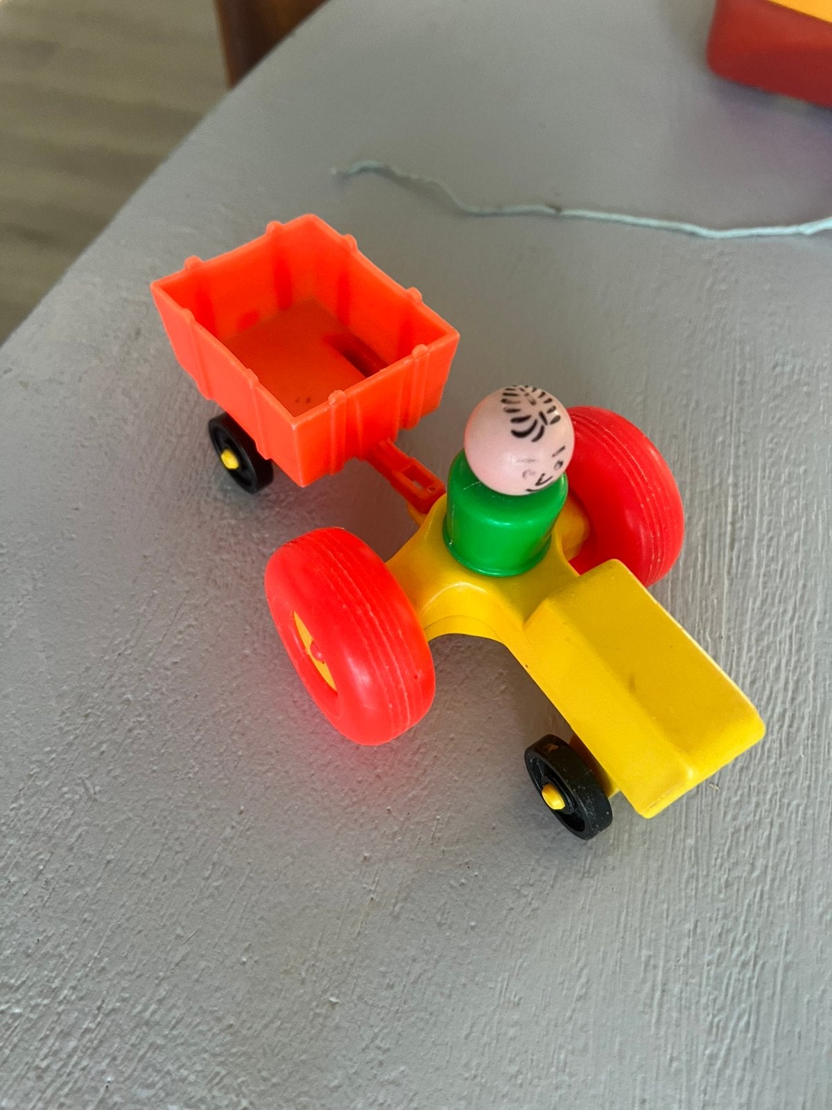 Fisher-Price vintage traktor met aanhanger, Ophalen of Verzenden, Gebruikt, Auto of Voertuig