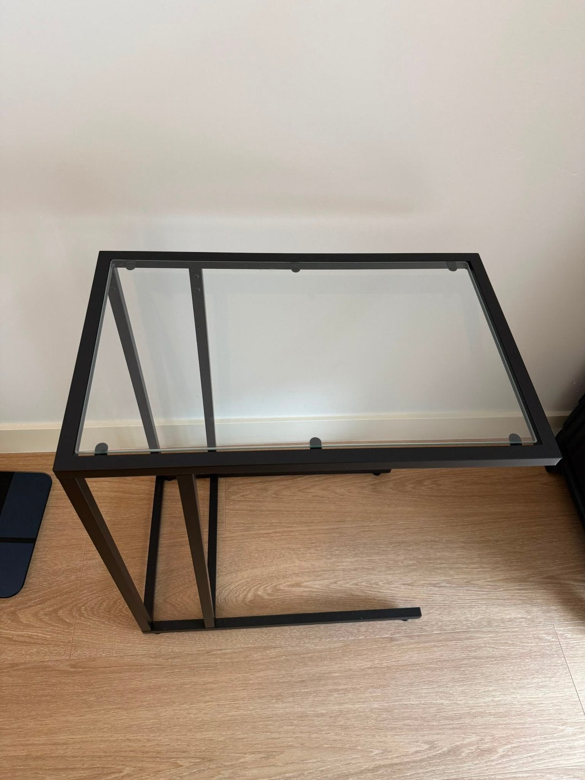 Bijzettafel Ikea - Zwart - Glas - 35cm x 65cm, Ophalen, Gebruikt, 50 tot 100 cm, Glas