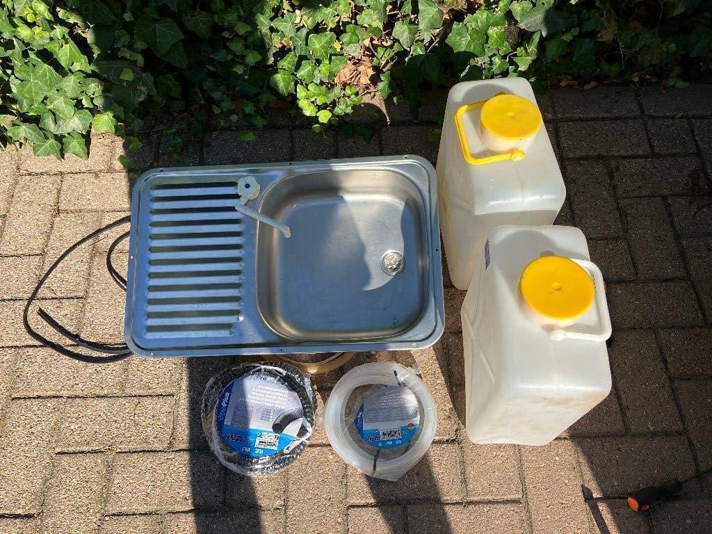 inbouwwasbak camper caravan bermkeuken, Ophalen of Verzenden, Gebruikt