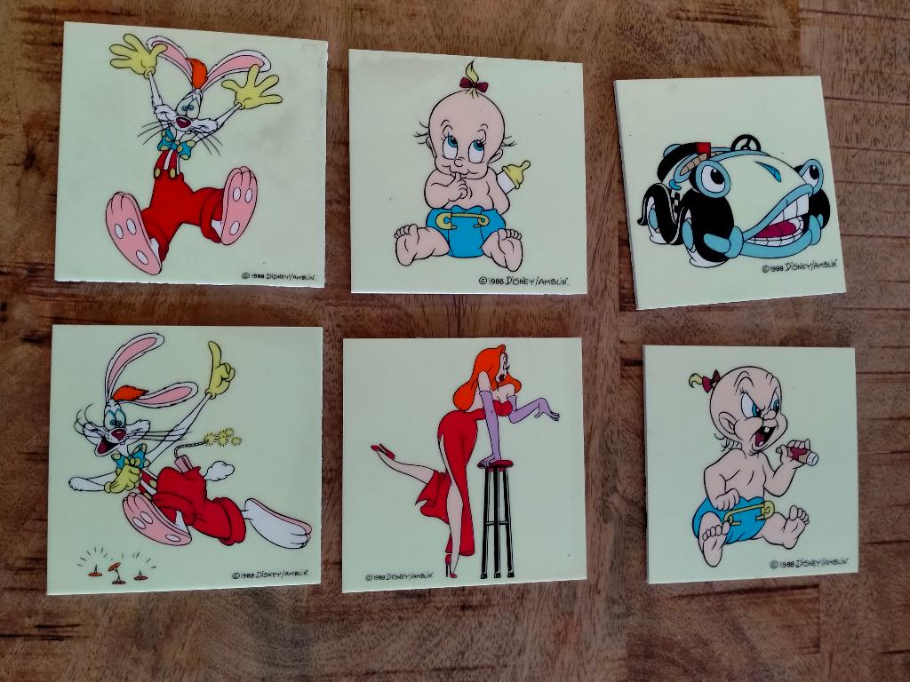 Roger Rabbit Disney Amblin 1988 Jessica vintage plaatjes, Verzamelen, Ophalen of Verzenden, Overige figuren, Gebruikt, Overige typen