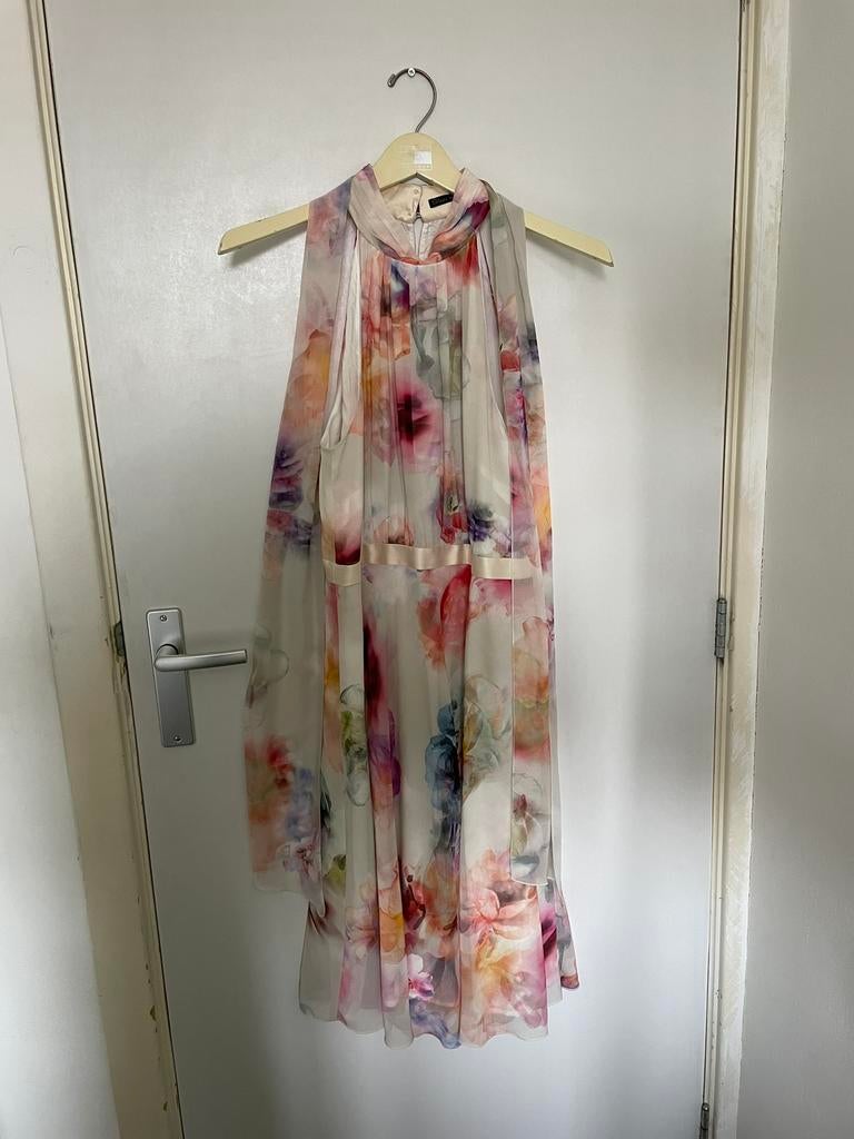 Steps midi jurk multicolor bloemenprint maat 38, Maat 38/40 (M), Overige kleuren, Ophalen of Verzenden, Zo goed als nieuw
